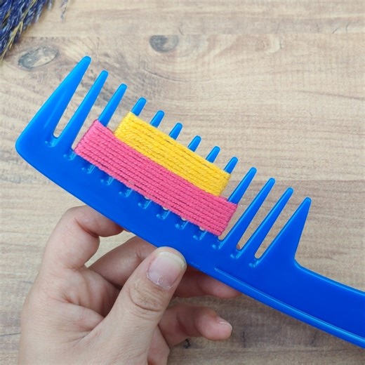 35K views · 443 reactions | Wow what did I do with comb and thread | Lady Loves Knitting | Facebook