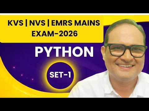 EMRS/KVS/NVS Mains Computer Science | Python Practice Set - 01 | Top 10 MCQs#EMRS #KVS #NVS #python