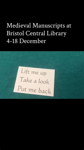 A rare opportunity to view a selection of medieval manuscripts from our collections. Highlights from this unique display include a richly decorated Book of Hours, a Missal made for St Augustine’s Abbey and an illustrated fifteenth-century guide to surgery. These beautiful and fascinating books offer a window into the faith, art, and learning of the Middle Ages. On display for a limited time - not to be missed. Bristol Central Library 4-18 December | Bristol Libraries