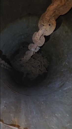 A Ship's Anchor Chain Locker #cargoship #seafarers #anchor #locker #chain #cable #bitterend #inspect