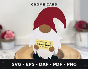 Gnome Card Template, Gnome Birthday Card, Birthday, Birthday Card Download, DIY Gnome Card, Cute Gnome Cut File, Gnome Svg, Gnome Puns - Etsy