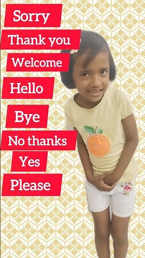 10 polite words in english | thank you, sorry, please | polite words for kids | learn polite words
