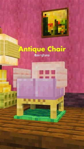 averagetuna | antique chair | minecraft mini tutorial | #minecraft #minecraftbuilds #minecraftbuilding #minecrafttutorial | Instagram