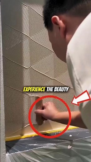 "Amazing 3D Wall Texture Design Using Pattern Trowel | Satisfying Wall Art Technique 2025"