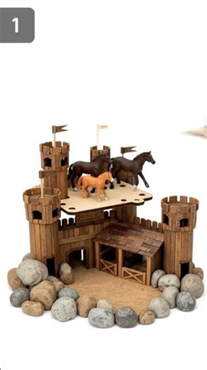 “Step-by-Step Wooden Model Fort Construction”