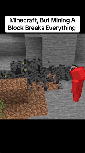 Minecraft, But Mining A Block Breaks Everything Part 1 | minecraft