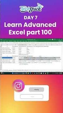 Free Advanced Excel Course 🚀 Part 100 | Learn and Get a Job 💼 #shorts #exceltips