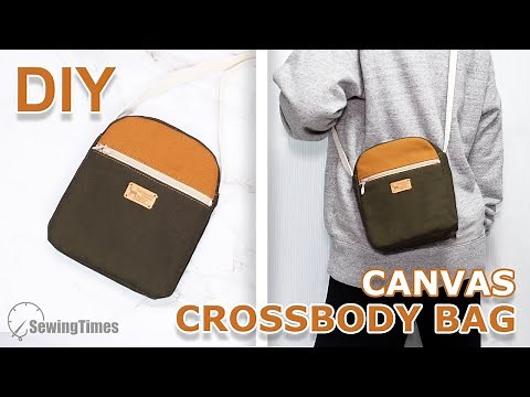 DIY CANVAS CrossBody BAG | Cute Handbag Sewing Pattern & Tutorial [sewingtimes]