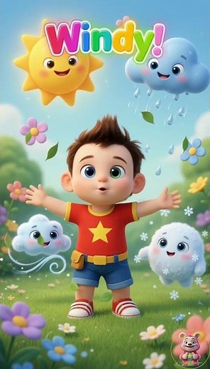 Learn Weather for Kids | Sunny, Rainy, Cloudy & Snowy | Toddler Learning Video