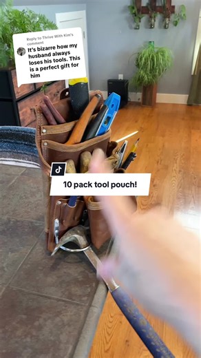 Heavy-Duty Leather Nail Pouch for Home Projects