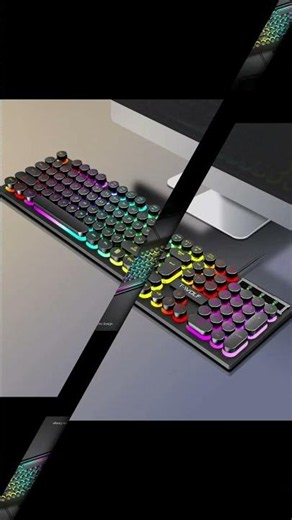 Retro Typewriter Style Gaming Keyboard with RGB Backlight | T-WOLF T80 #gaming#gizmotechsza