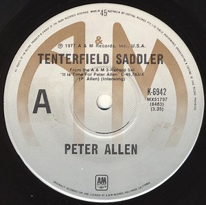 Peter Allen - Tenterfield Saddler / Don’t Cry Out Loud