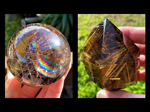 Shimmering Rutilated Quartz Crystals