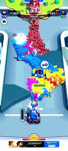 Mob Control Triple Cannon Unlock 🎳 #mobcontrol #gameplaymob #gaming #levels