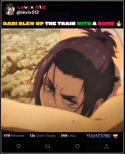 gabi blew up the train 🔥 #attackontitan #erenyeager #leviackerman #animeedit #aot #mikasaackerman