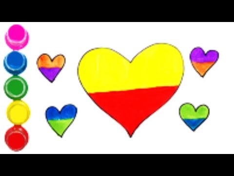 How to draw cute Easy hearts | Step by step for beginners | Painting #185