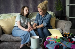 Who stars with Sinéad Keenan in the drama series Three Families and what time it's on BBC One tonight