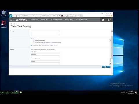 mcafee custom on-demand scan task