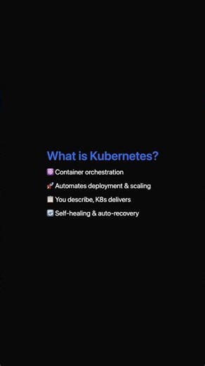 Container orchestration - manage containers at scale automatically. #kubernetes #k8s #devops #contai