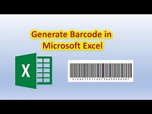 How to create Barcode in Microsoft Excel