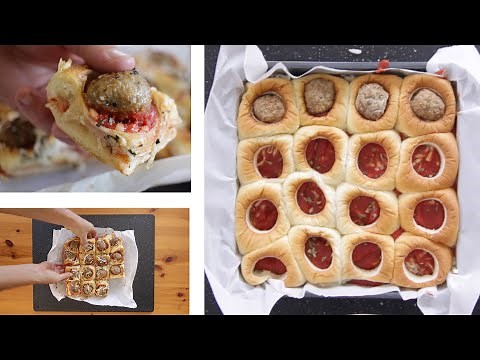 Meatball Sliders on Hawaiian Rolls