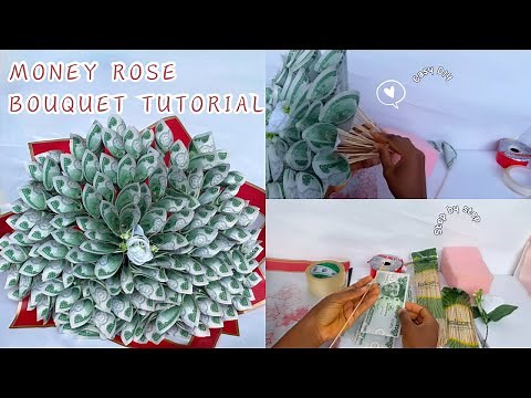 Money rose bouquet / Easy tutorial / How to make a big flower bouquet / Money bouquet ideas