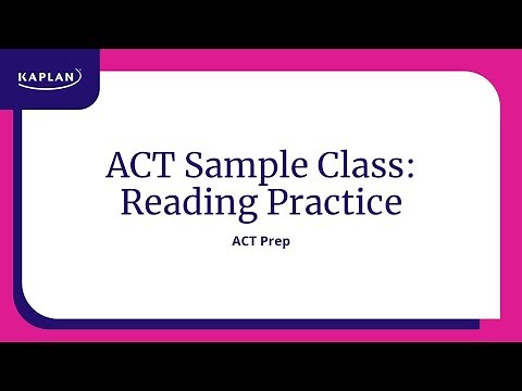 ACT Reading Practice: Sample Class