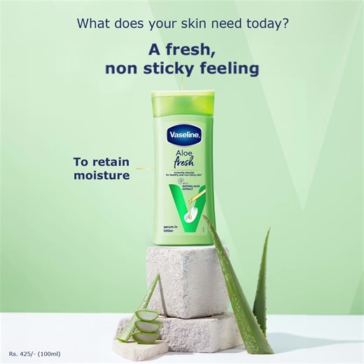 2.1K views · 1.2K reactions | Vaseline Aloe Fresh gives you a lightweight hydration with a fresh, non-sticky feel. Infused with Vaseline Jelly, it locks in moisture while helping your skin stay soft and healthy. Feel refreshed, not sticky! #Vaseline #VaselineSL #VaselineAloeFresh | Vaseline | Facebook