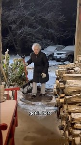 Grams shoveling at 92 years old.
