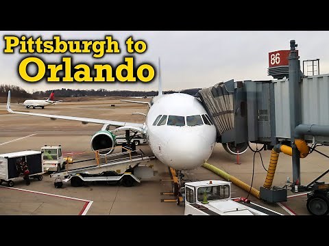 Full Flight: Frontier Airlines A321 Pittsburgh to Orlando (PIT-MCO)