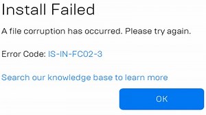 Epic Games file corruption IS-IN-FC02-3 IS-IN-FCO2-3 error fix