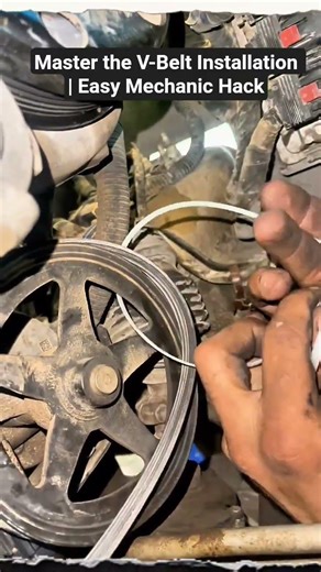 Master the V-Belt Installation | Easy Mechanic Hack #shortvideo #mechanic
