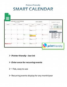 Recurring Events Calendar, Printer-friendly, Fillable, Monthly, Instant Download - Etsy Canada