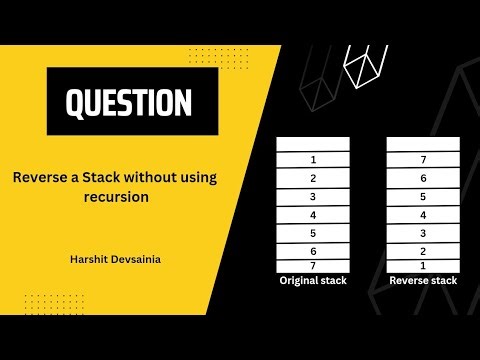 Reverse a Stack without using recursion | Stack | DSA |@harshitdevsainia
