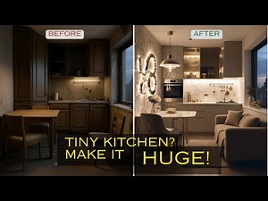 10 SMART Kitchen Design Ideas for Tiny Spaces! (MAKE IT HUGE)