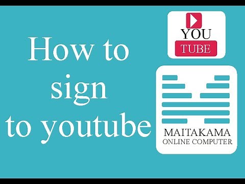 How to sign in into youtube