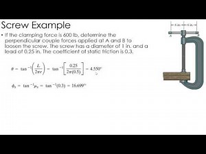 Statics Example:: Friction Applications 2