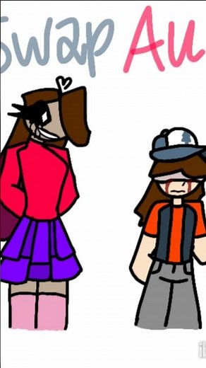 Mabel and Dipper swapped!! Ngl I actually love the Mabel design. Characters from: Gravity falls.
