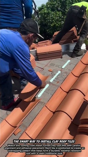 The Smart Way to Install Clay Roof Tiles #construction #satisfying #engineering