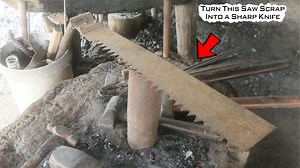 2.7M views · 11K reactions | The Best Recycling / Turning The Very Rusty Saw Scrap Into a Supper Sharp Banana Tree Chopping Knife | Secret Metal Works | Facebook