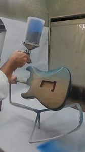 Watch as Jay Nelson sprays this Satin Sapphire Transparent finish for this week's #JaySpray! | Fender