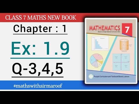 Class 7 Maths | Chapter 1 Exercise 1.9 | Q-3,4,5 | New Book Solution PTCB #sirmaroof