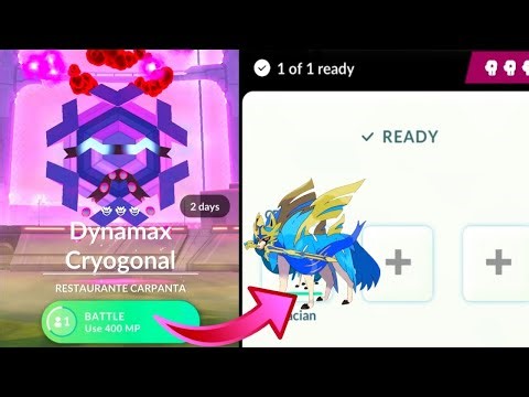 *Solo* Dynamax CRYOGONAL raid (Max Battle) in Pokemon GO. Without mushroom🍄