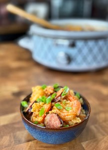 19K views · 78 reactions | I learned this at the border of Texas and Louisiana! CJ is showing you how to make this amazing crock pot cajun rice dish. With Cajun seasonings, shrimp, Texas sauage and Rotel, combine to make this awesome one pot fusion dish! What would you throw into this crock pot? #crockpotrecipes #cajunfood #crockpotmeals | Cooking with CJ | Facebook