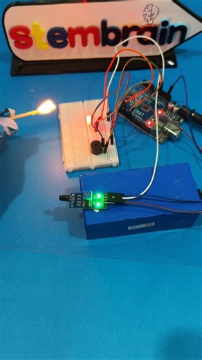 Fire Alarm using Fire sensor module #arduino #stemeducation #arduinoproject #scienceproject