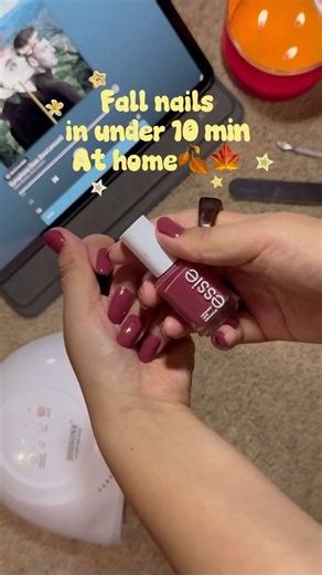 Fall nails at home🍂💅 | essie mrs always right #shorts #nails