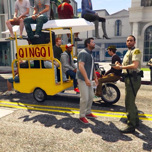 Chinchi Rickshaw Full Load With Passengers in GTA 5
