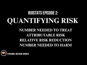 Biostats Part 2: Relative risk reduction, Attributable risk, Absolute risk reduction, NNT, NNH