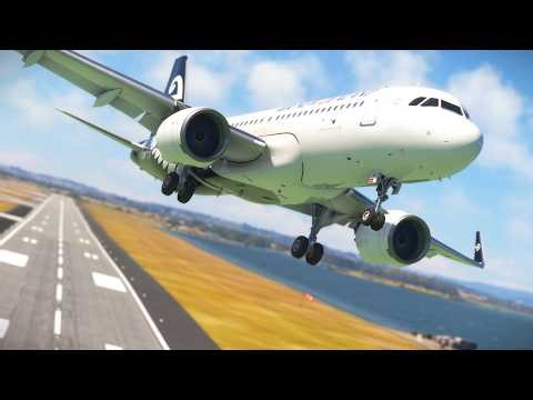 Airbus A320 Makes DANGEROUS Landing at Auckland Airport?