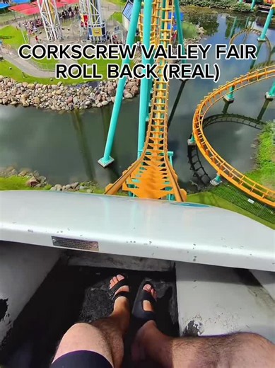 Real Roller Coaster Rollback at Valleyfair: Corkscrew Top 5